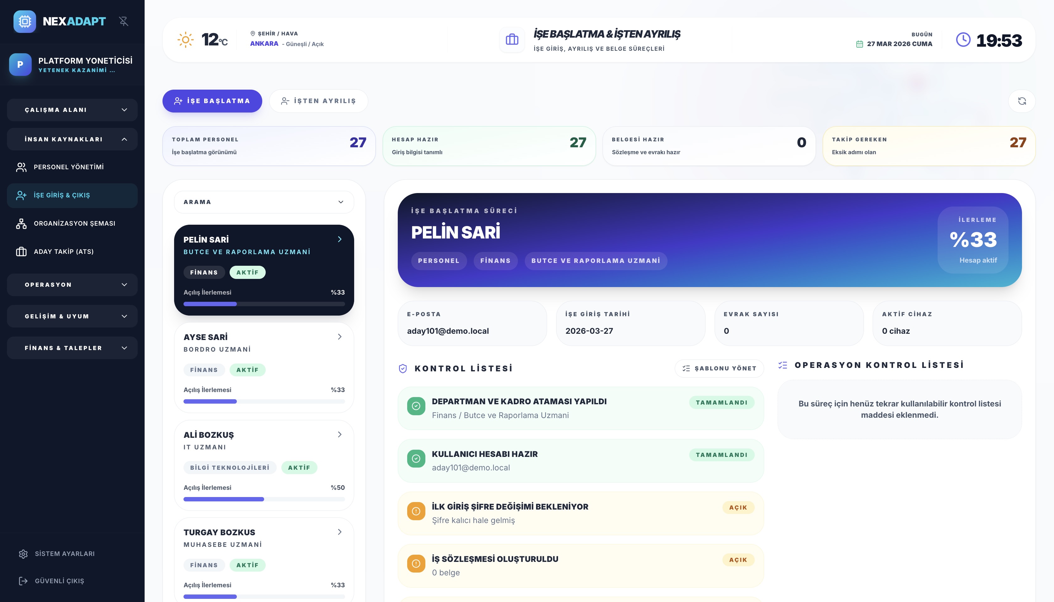 CADRO onboarding sureci