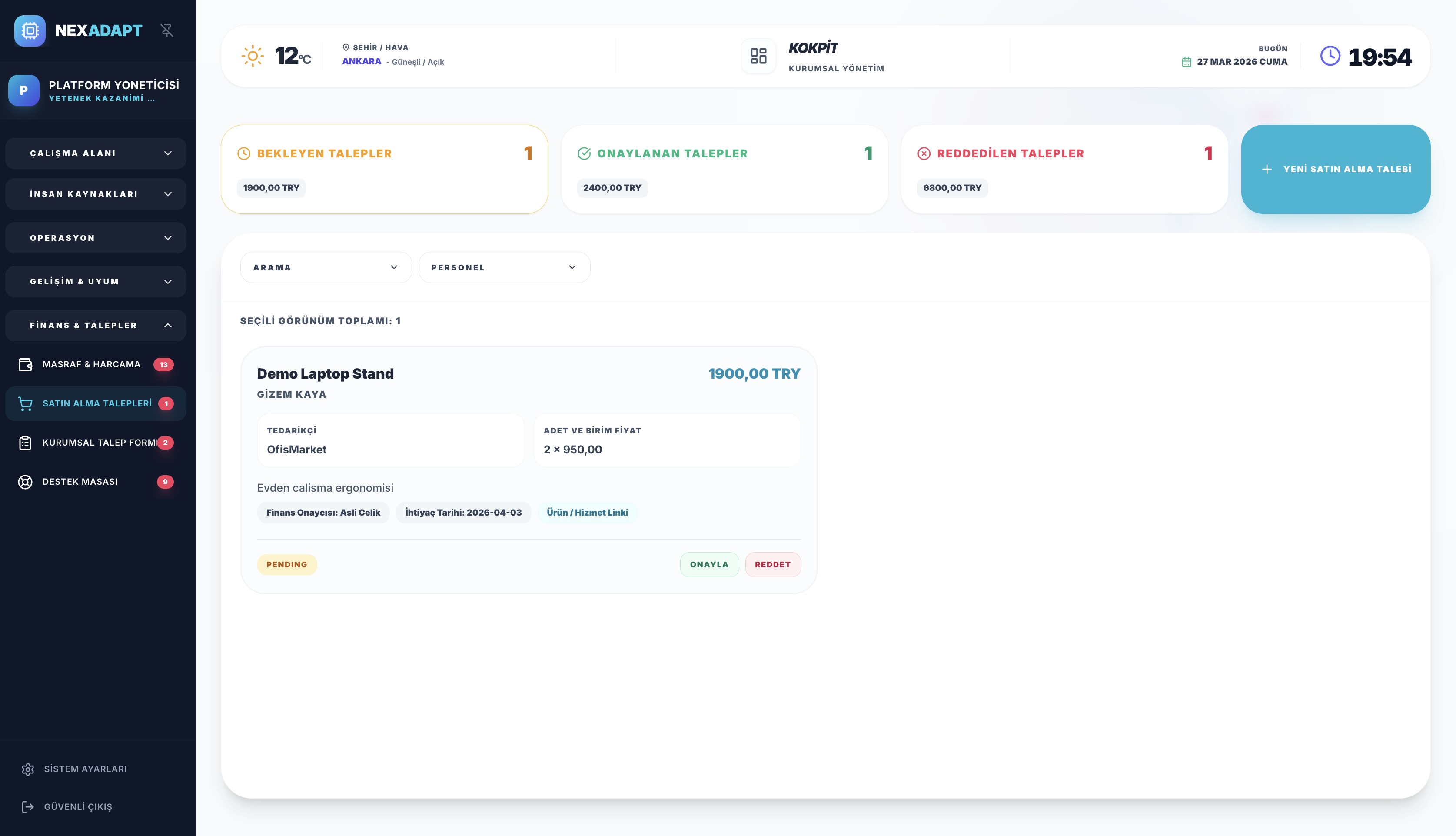 CADRO kurumsal talep formlari